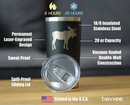 Moose Insulated Travel Tumbler by RyeCentral