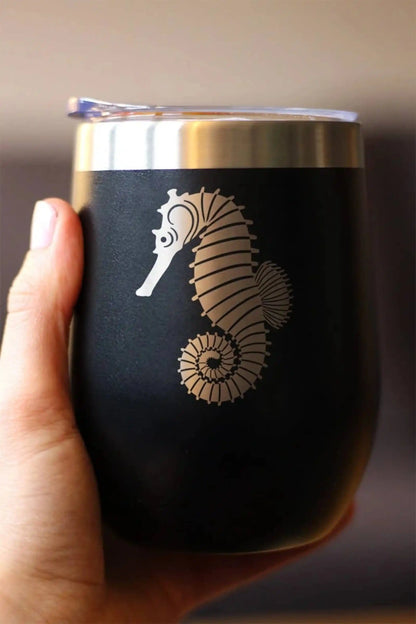 Seahorse Insulated Wine Tumbler for Beach Gifts