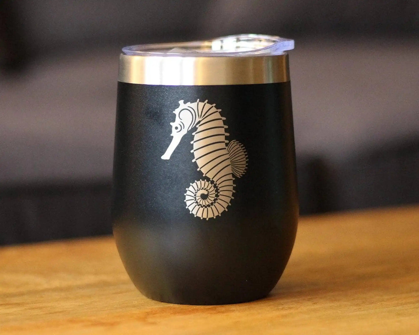 Seahorse Insulated Wine Tumbler for Beach Gifts