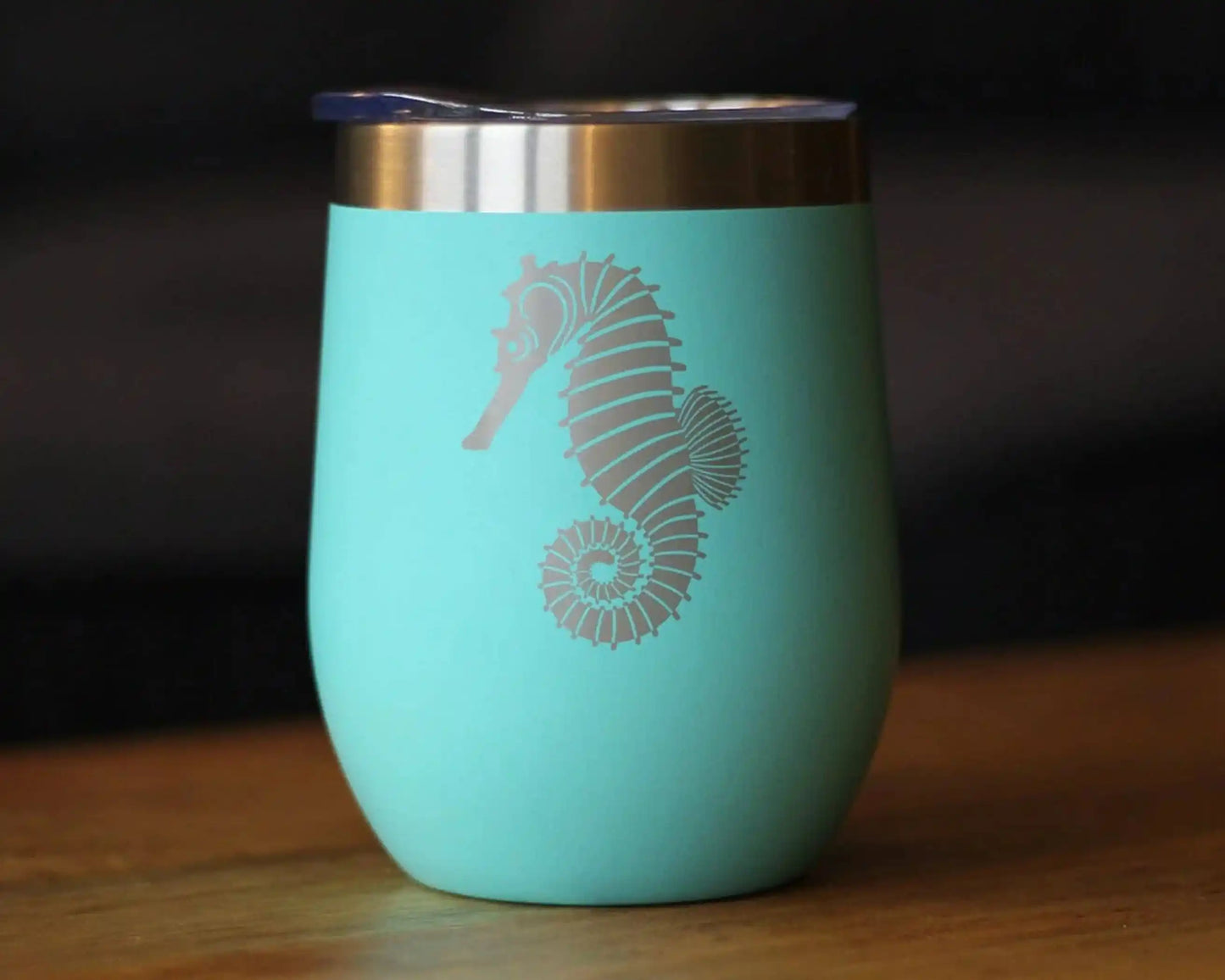 Seahorse Insulated Wine Tumbler for Beach Gifts