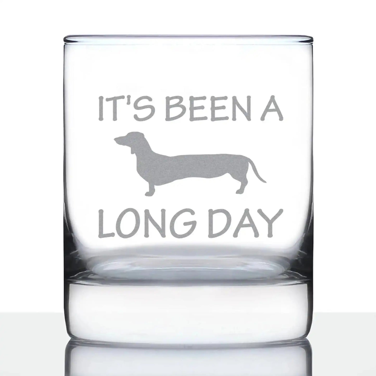 Long Day Whiskey Rocks Glass for Dachshund Lovers
