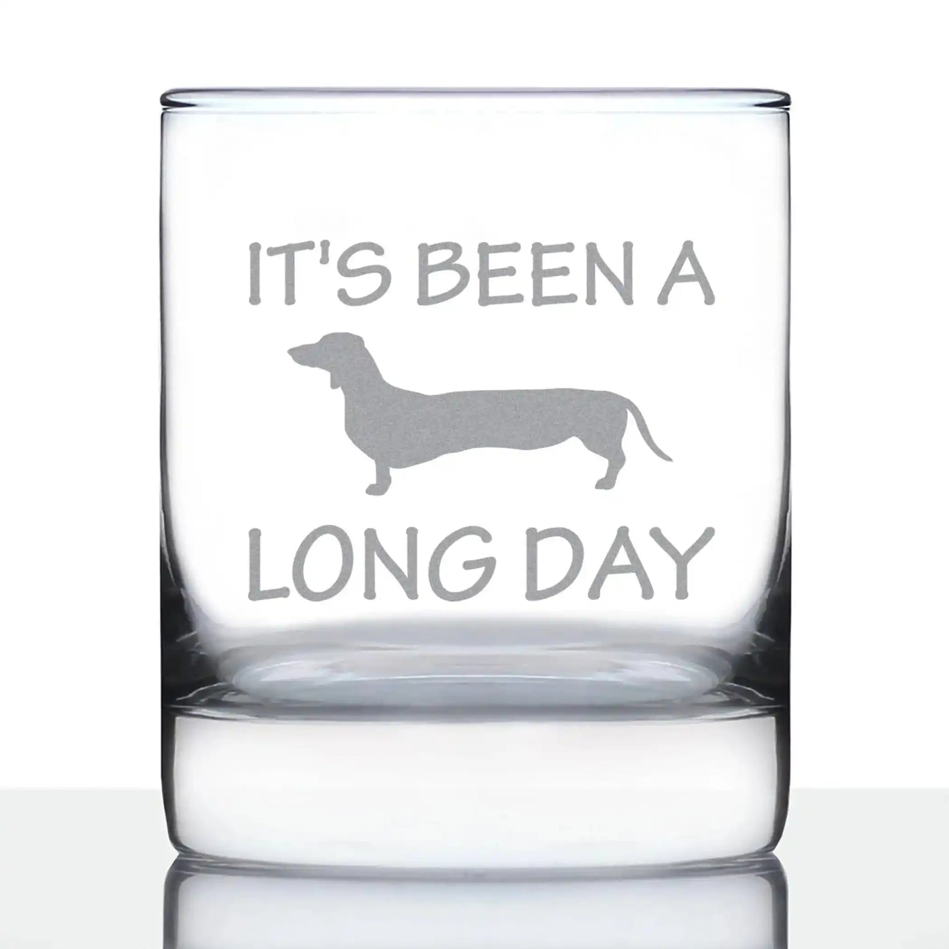 Long Day Whiskey Rocks Glass for Dachshund Lovers