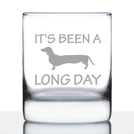 Long Day Whiskey Rocks Glass for Dachshund Lovers