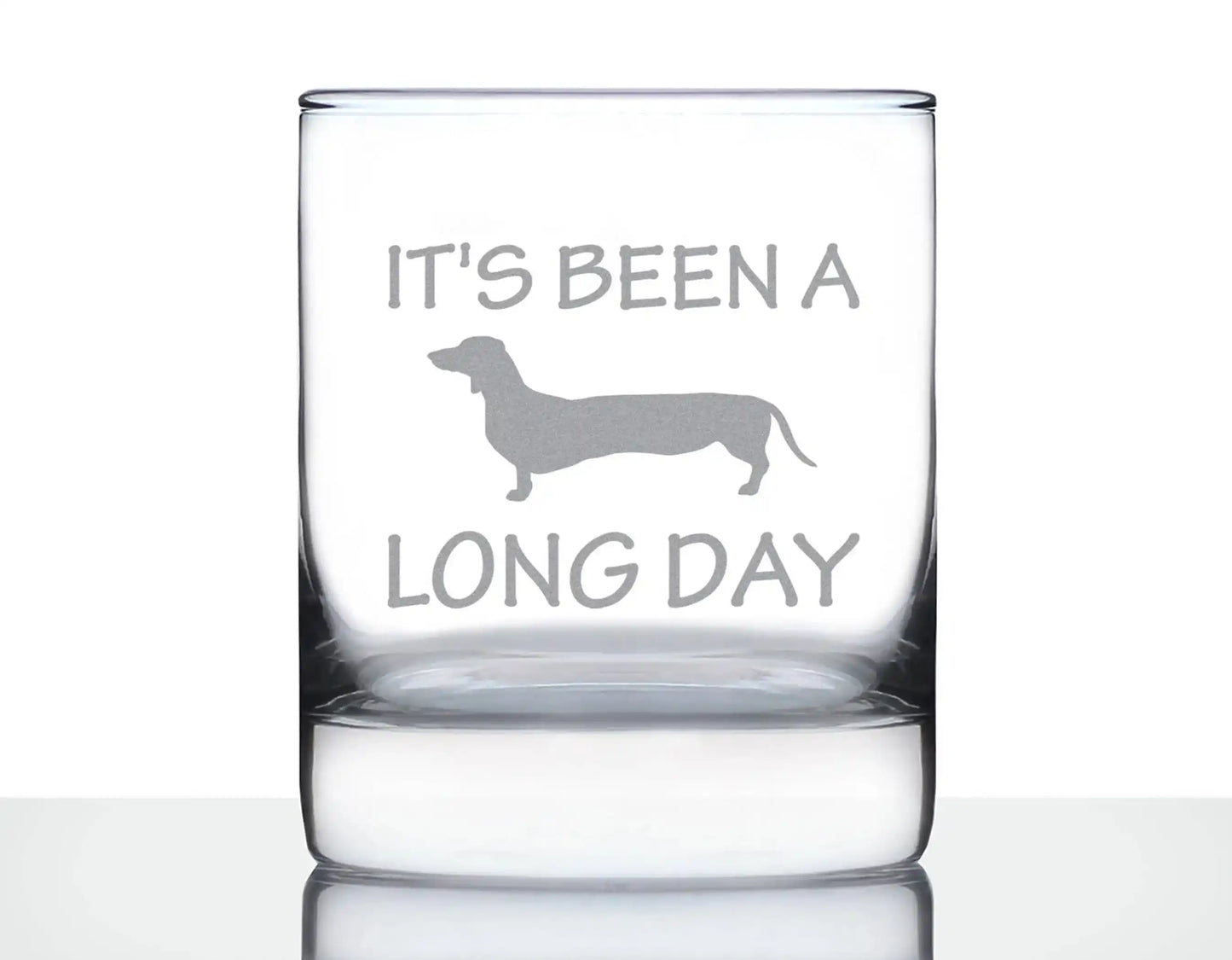 Long Day Whiskey Rocks Glass for Dachshund Lovers