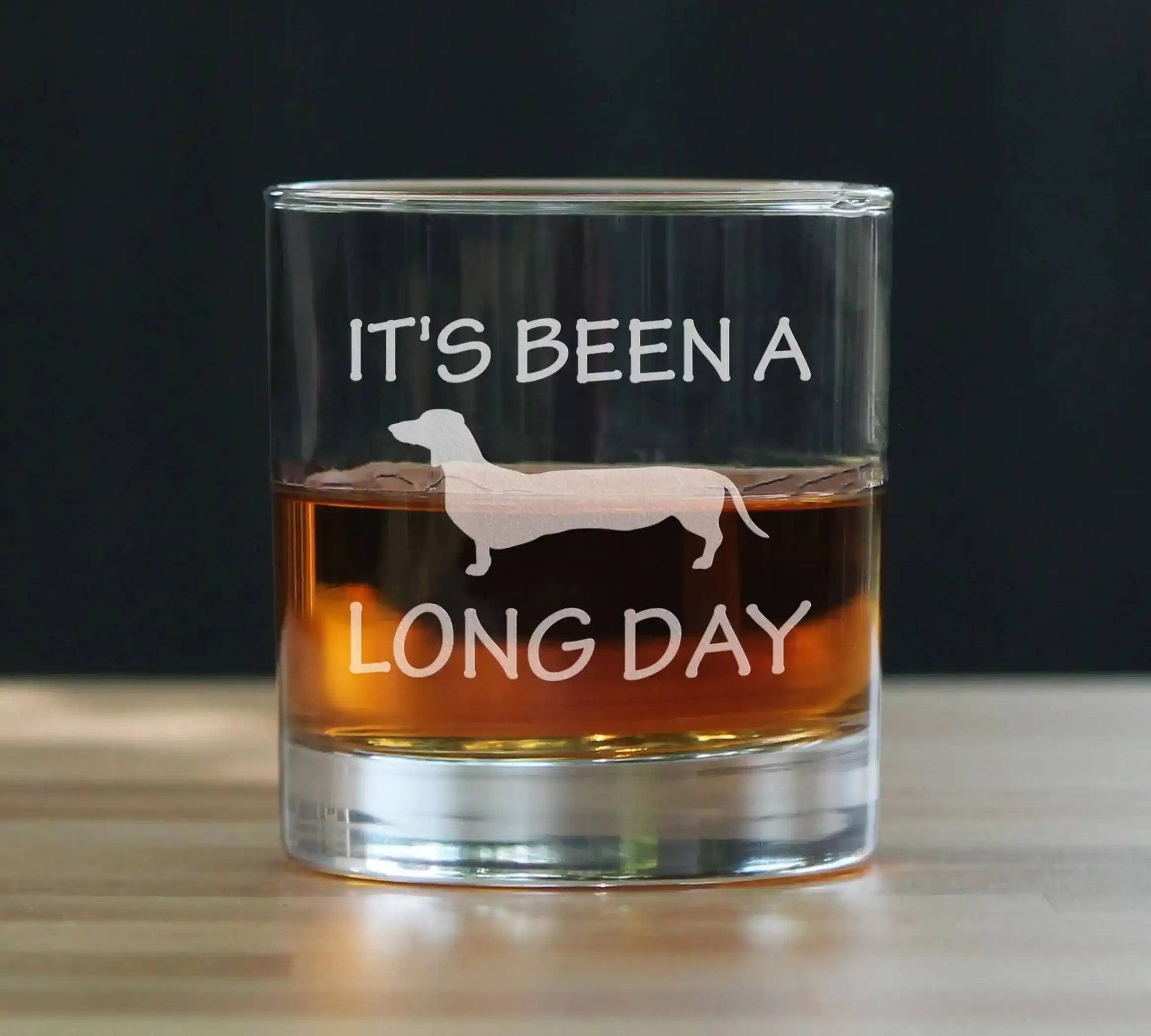 Long Day Whiskey Rocks Glass for Dachshund Lovers