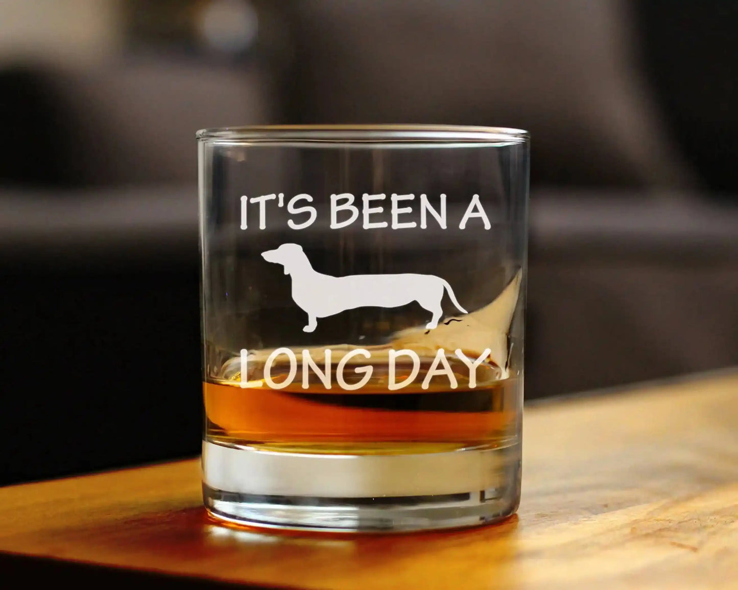 Long Day Whiskey Rocks Glass for Dachshund Lovers