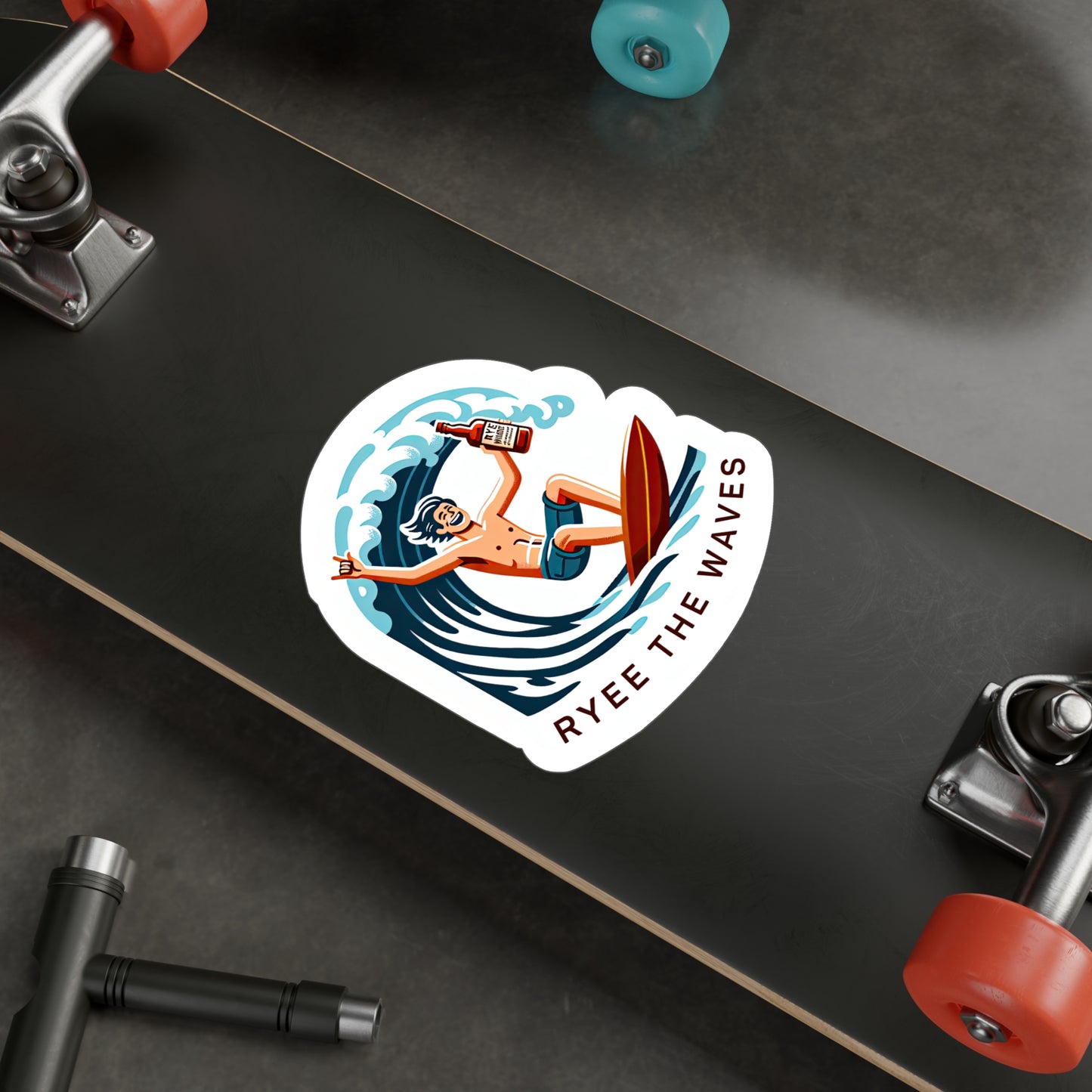 “Rye The Waves” Vinyl Whiskey Decal
