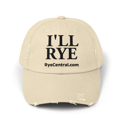 “I’ll Rye” Unisex Distressed Whiskey Cap