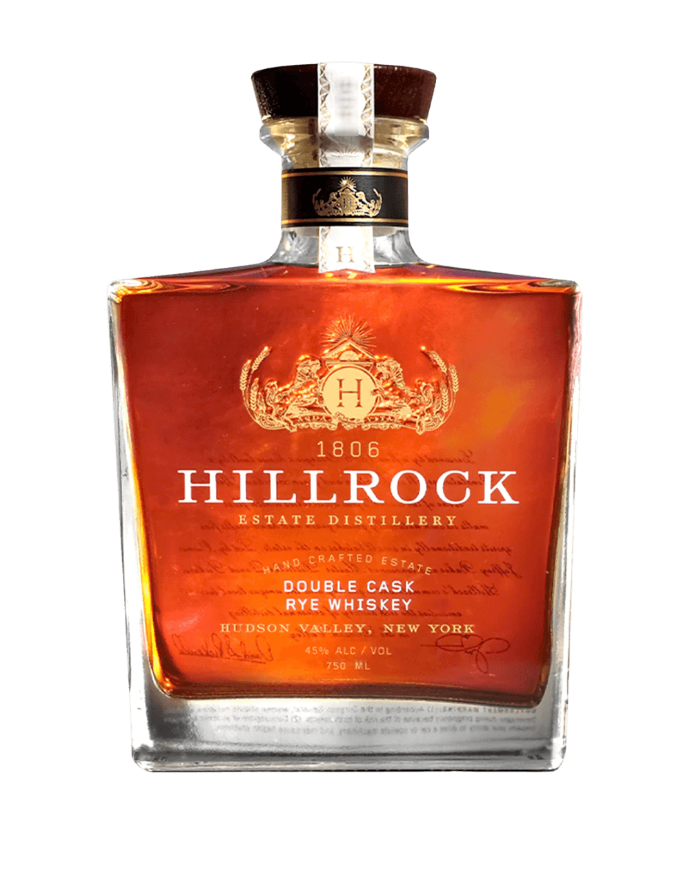 Hillrock Estate Double Cask Rye Whiskey Bottle
