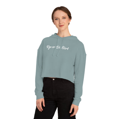 “Rye or Die Girl” Cropped Hooded Cool Whiskey Sweatshirt