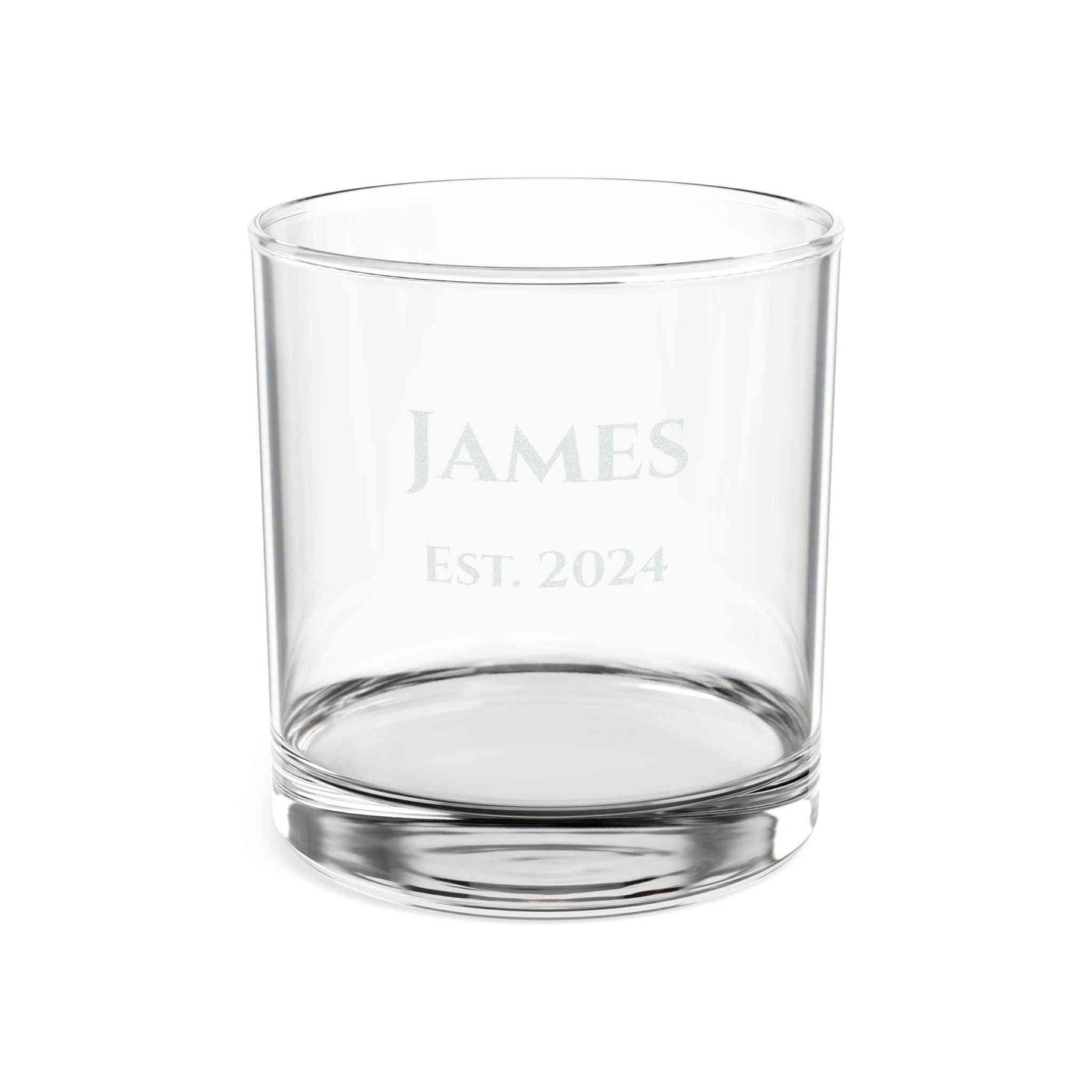 Personalized Engraved Whiskey Glass 10.5oz — Name & Date Old Fashioned Glass