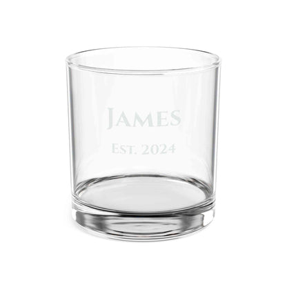 Personalized Engraved Whiskey Glass 10.5oz — Name & Date Old Fashioned Glass