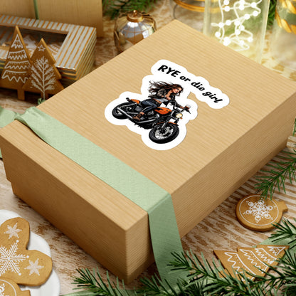 Whiskey Bike Sticker "Rye or Die Girl"