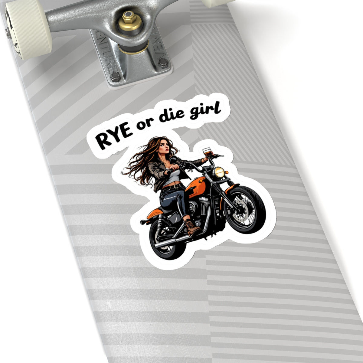 Whiskey Bike Sticker "Rye or Die Girl"