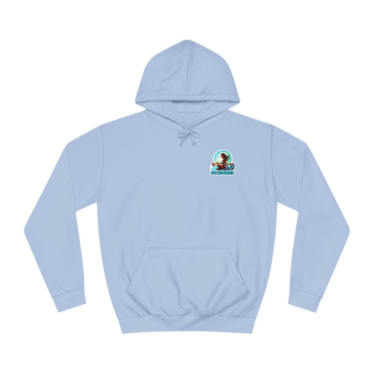 “Rye the Waves” Unisex College Hoodie - Whiskey 4