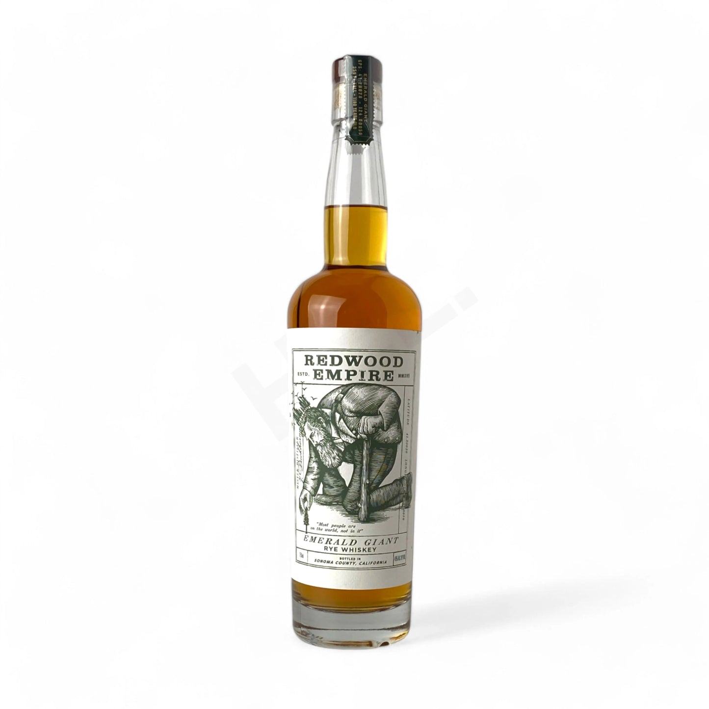 Redwood Empire Emerald Giant Rye Whiskey label