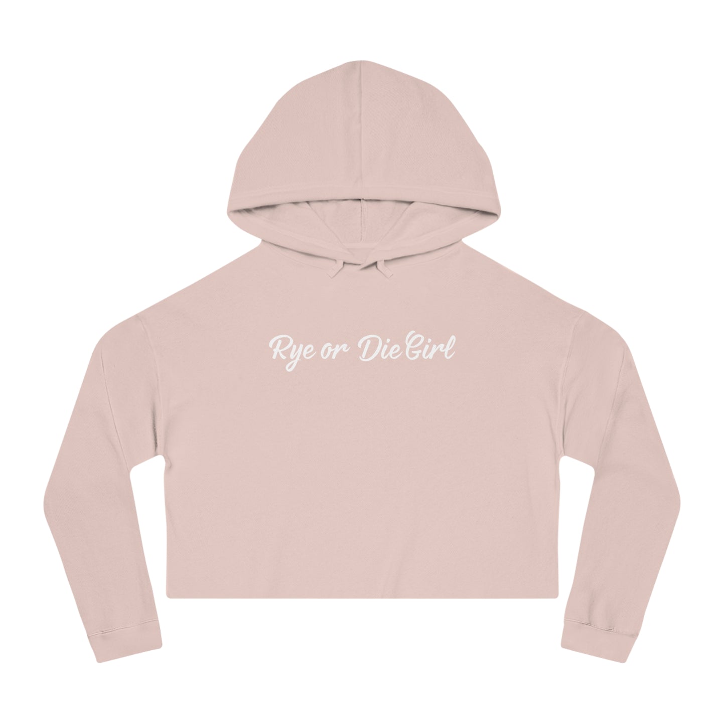 “Rye or Die Girl” Cropped Hooded Cool Whiskey Sweatshirt