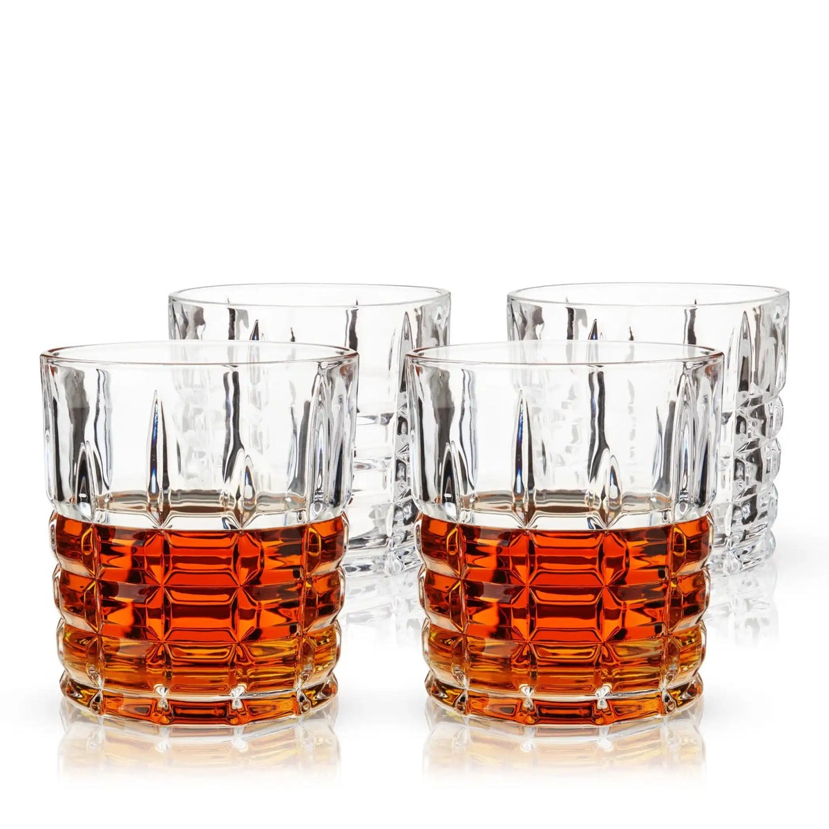 Viski Highland Crystal DOF Tumblers, Set of 4