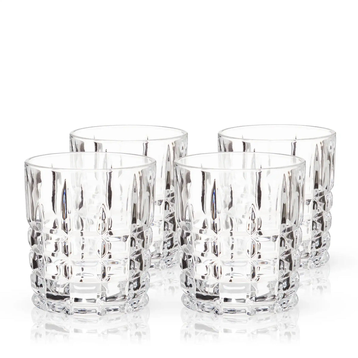 Viski Highland Crystal DOF Tumblers, Set of 4