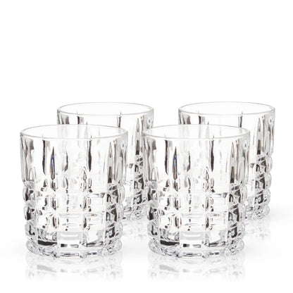 Viski Highland Crystal DOF Tumblers, Set of 4