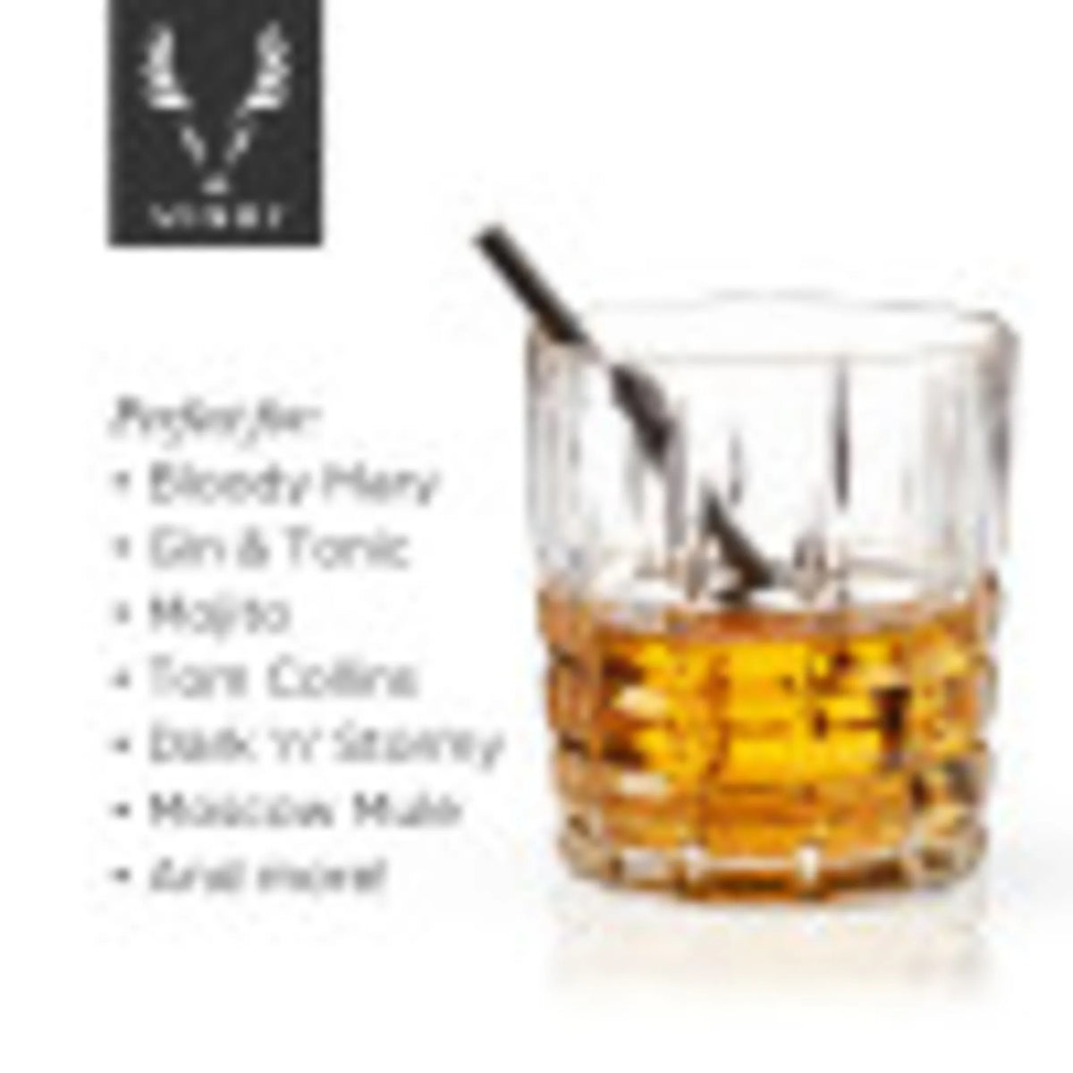 Viski Highland Crystal DOF Tumblers, Set of 4