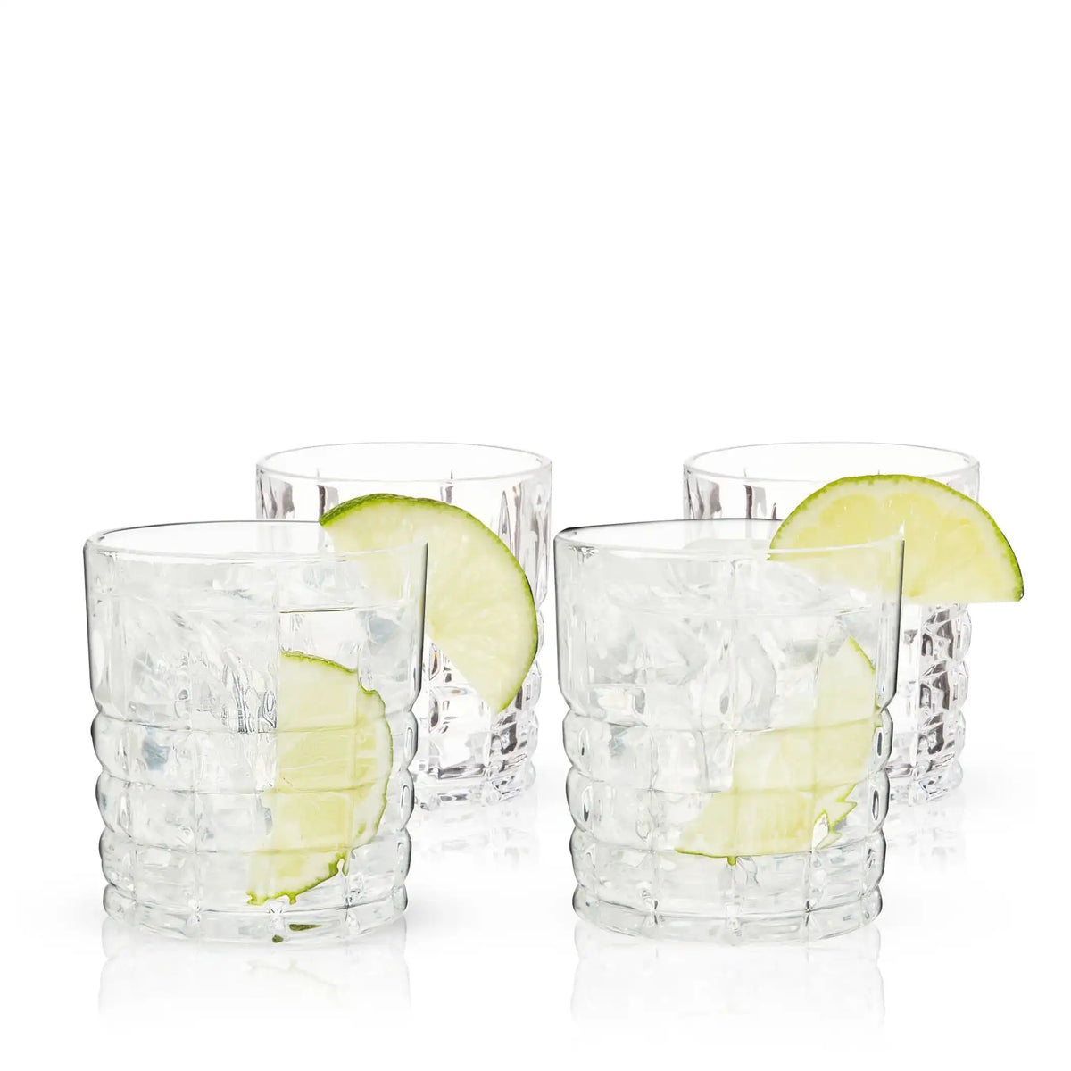 Viski Highland Crystal DOF Tumblers, Set of 4