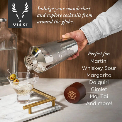 Viski Globe Cocktail Shaker, 32 oz
