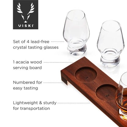 Whiskey Tasting Flight Set by Viski for Ultimate Experience