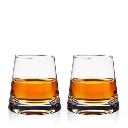 Viski Burke Crystal Whiskey Glasses, Set of 2