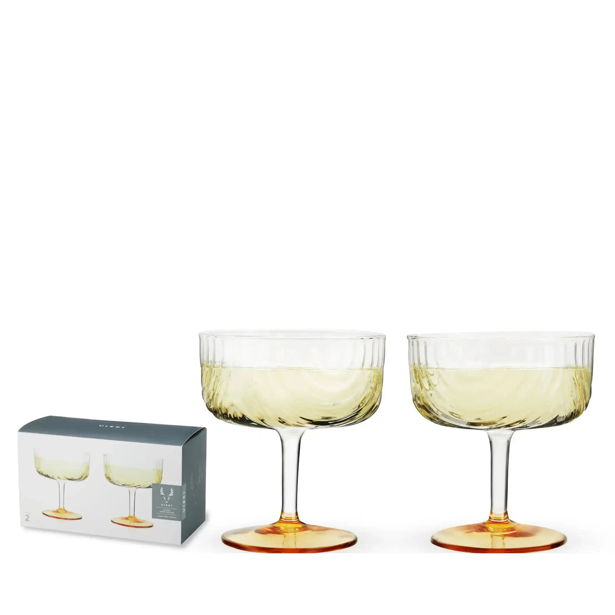 Viski Gatsby Cocktail Coupes, 8 oz