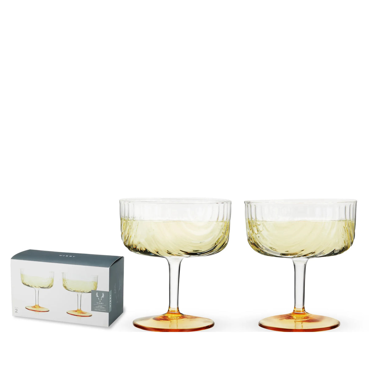 Viski Gatsby Cocktail Coupes, 8 oz