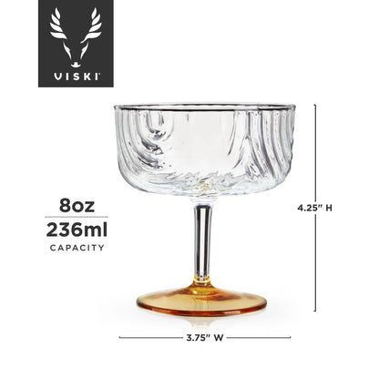 Viski Gatsby Cocktail Coupes, 8 oz