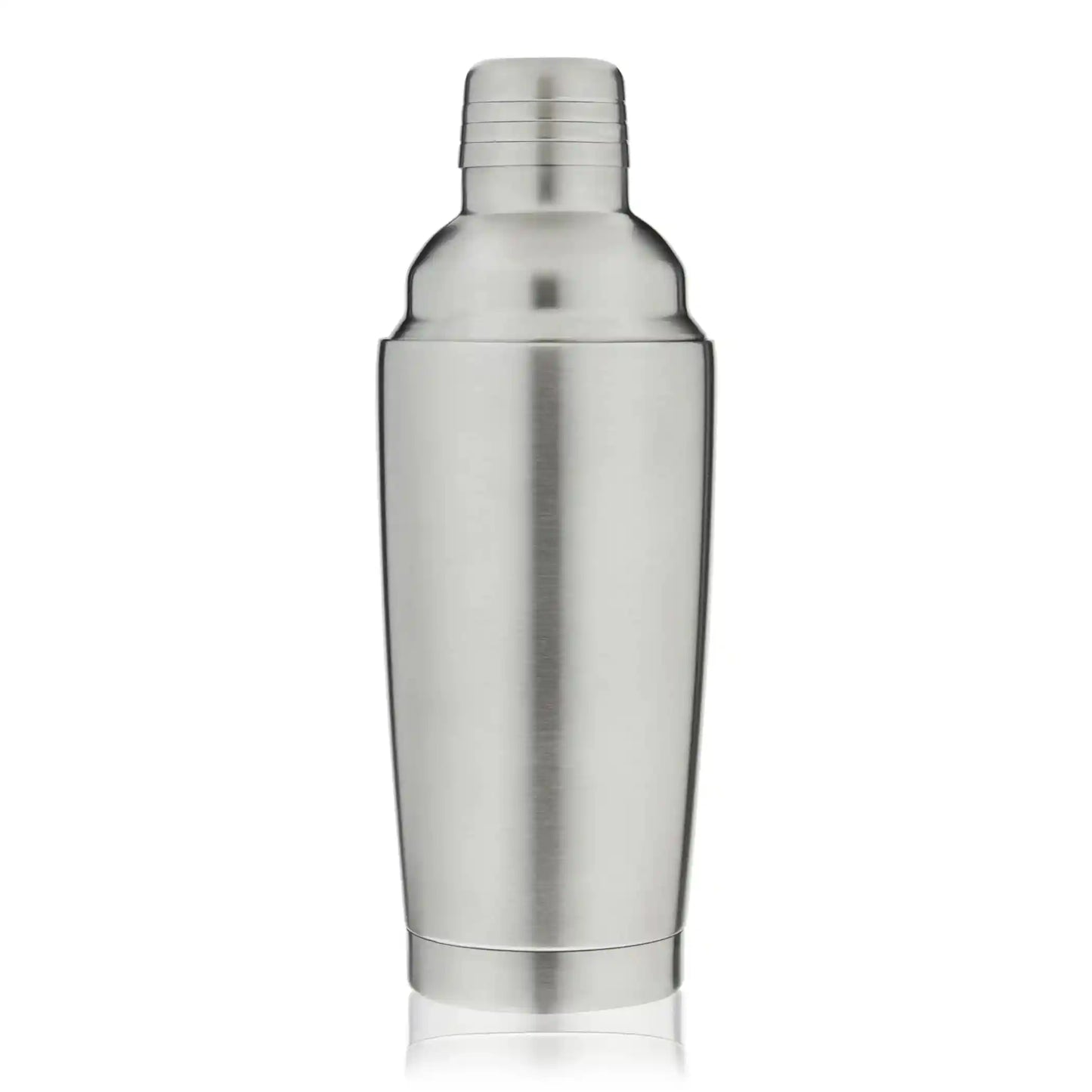 True Vacuum Insulated Cocktail Shaker 25oz silver stainless steel front view