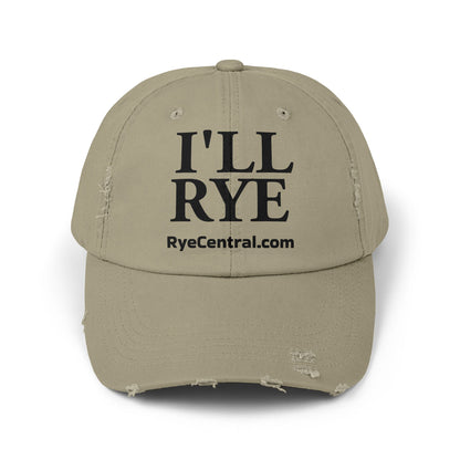 “I’ll Rye” Unisex Distressed Whiskey Cap