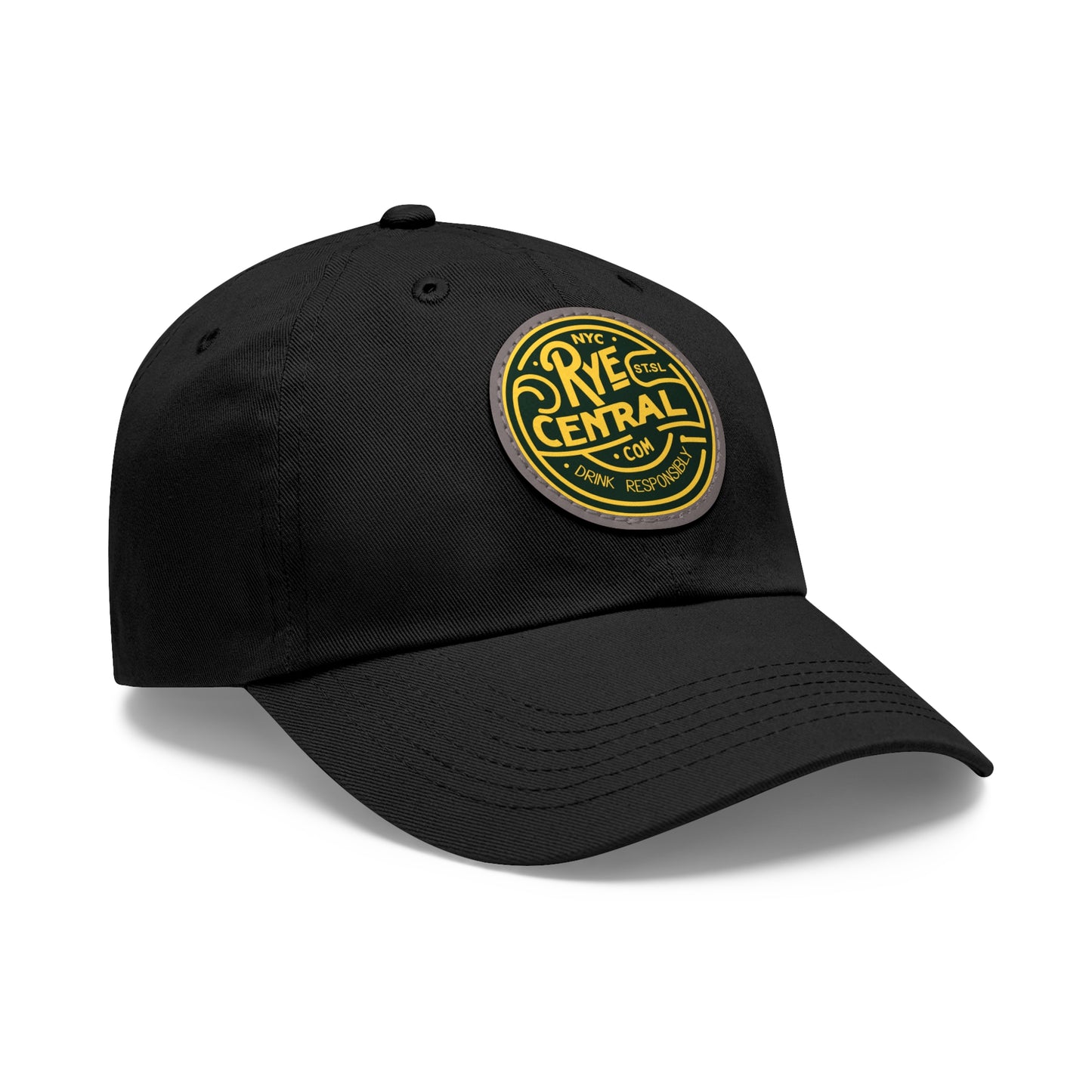 RyeCentral Whiskey Leather Patch Cap
