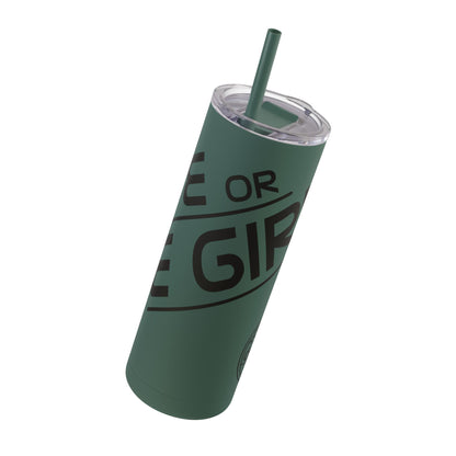 “Rye or Die Girl” Whiskey Tagline Skinny Tumbler