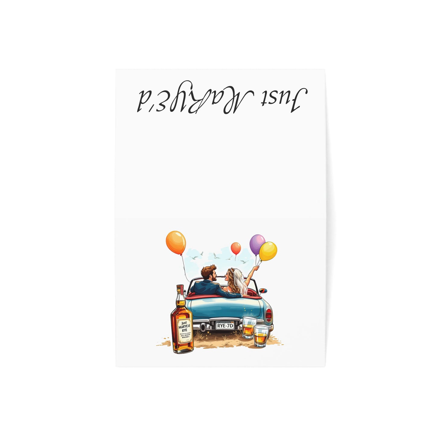 “Just MaRYE’d” Whiskey Gift Greeting Cards