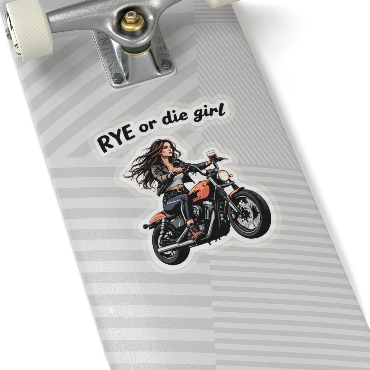 Whiskey Bike Sticker "Rye or Die Girl"