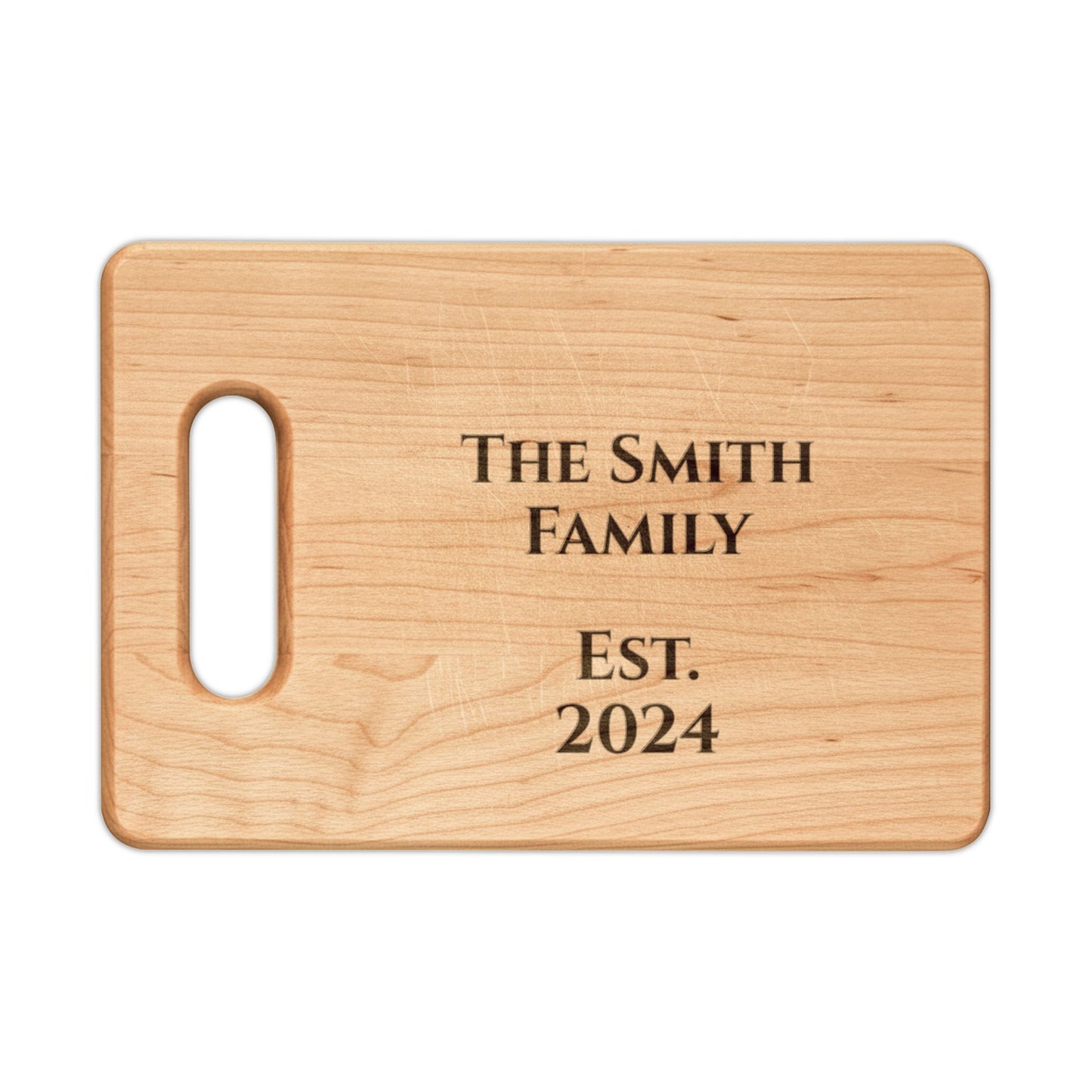 Personalized Engraved Cutting Board — Walnut or Maple