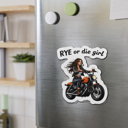 “Rye or Die Girl” Die-Cut Whiskey Magnets