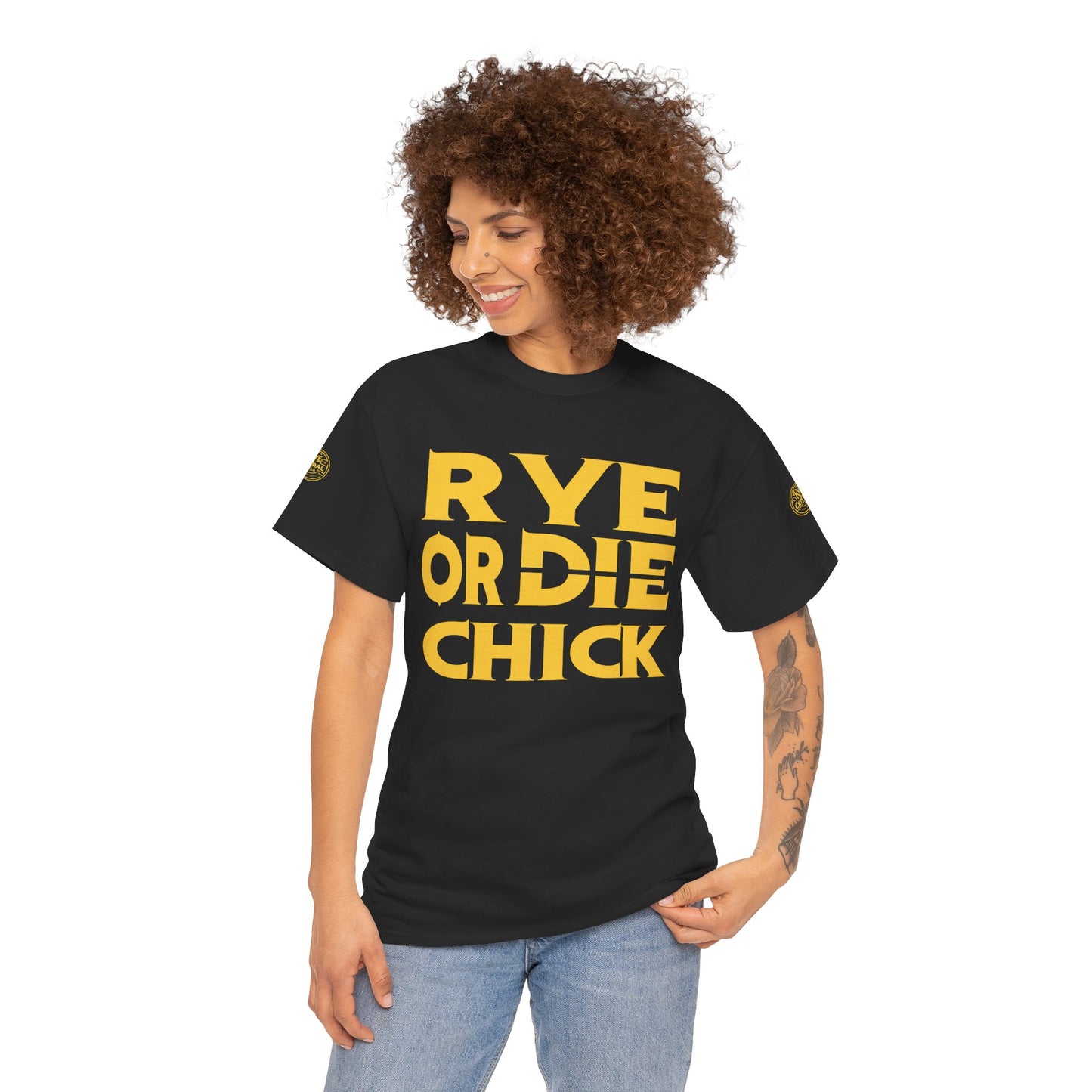 Whiskey Funny T-shirt: Rye or Die Chick