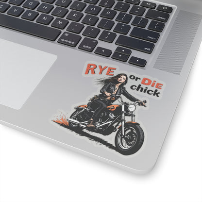 “Rye or Die Chick” Bike Whiskey Stickers