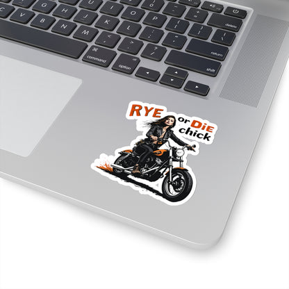 “Rye or Die Chick” Bike Whiskey Stickers