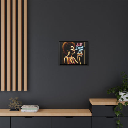 "Just Drink Rye" Framed Canvas Wrap — Whiskey Wall Art - view 44