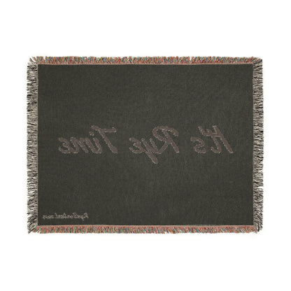 “It’s Rye Time” Woven Whiskey Blanket