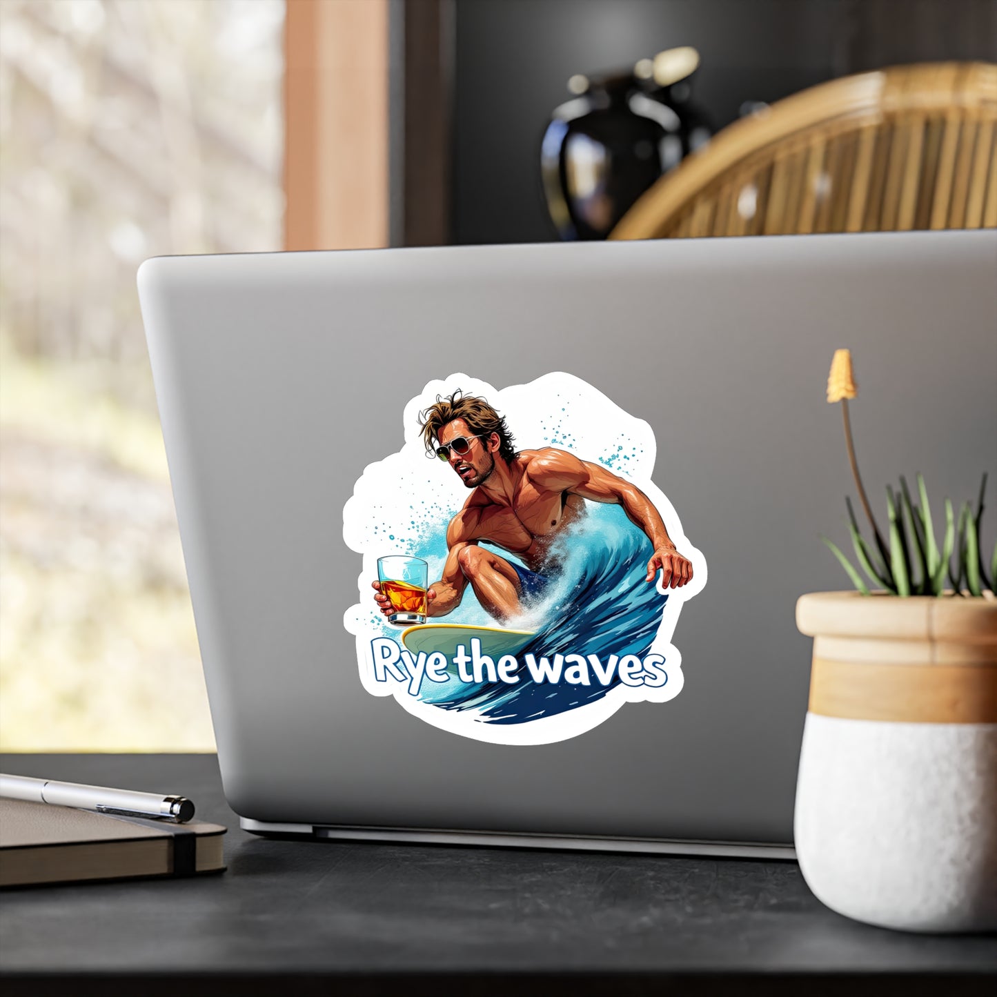 “Rye The Waves” Whiskey Vinyl Decal
