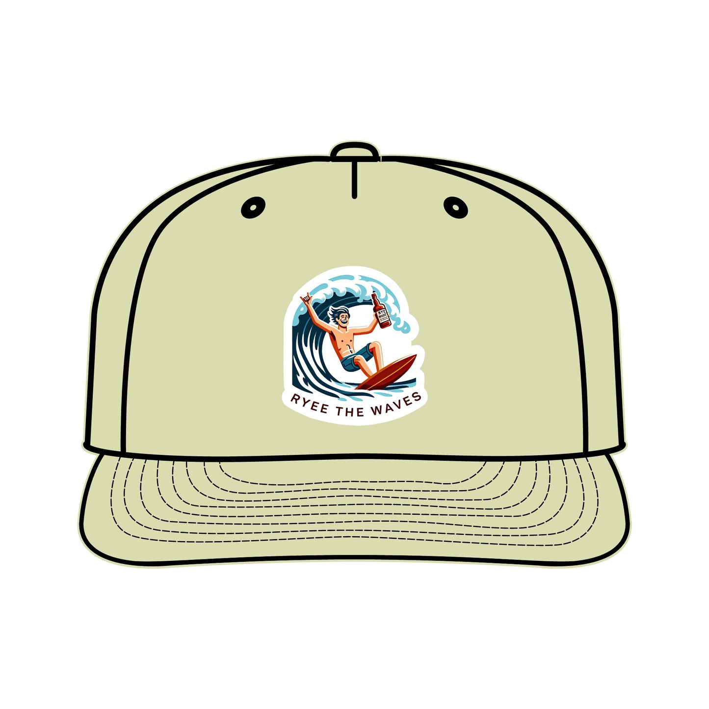 “Rye The Waves” Whiskey Surf Cap Model 3