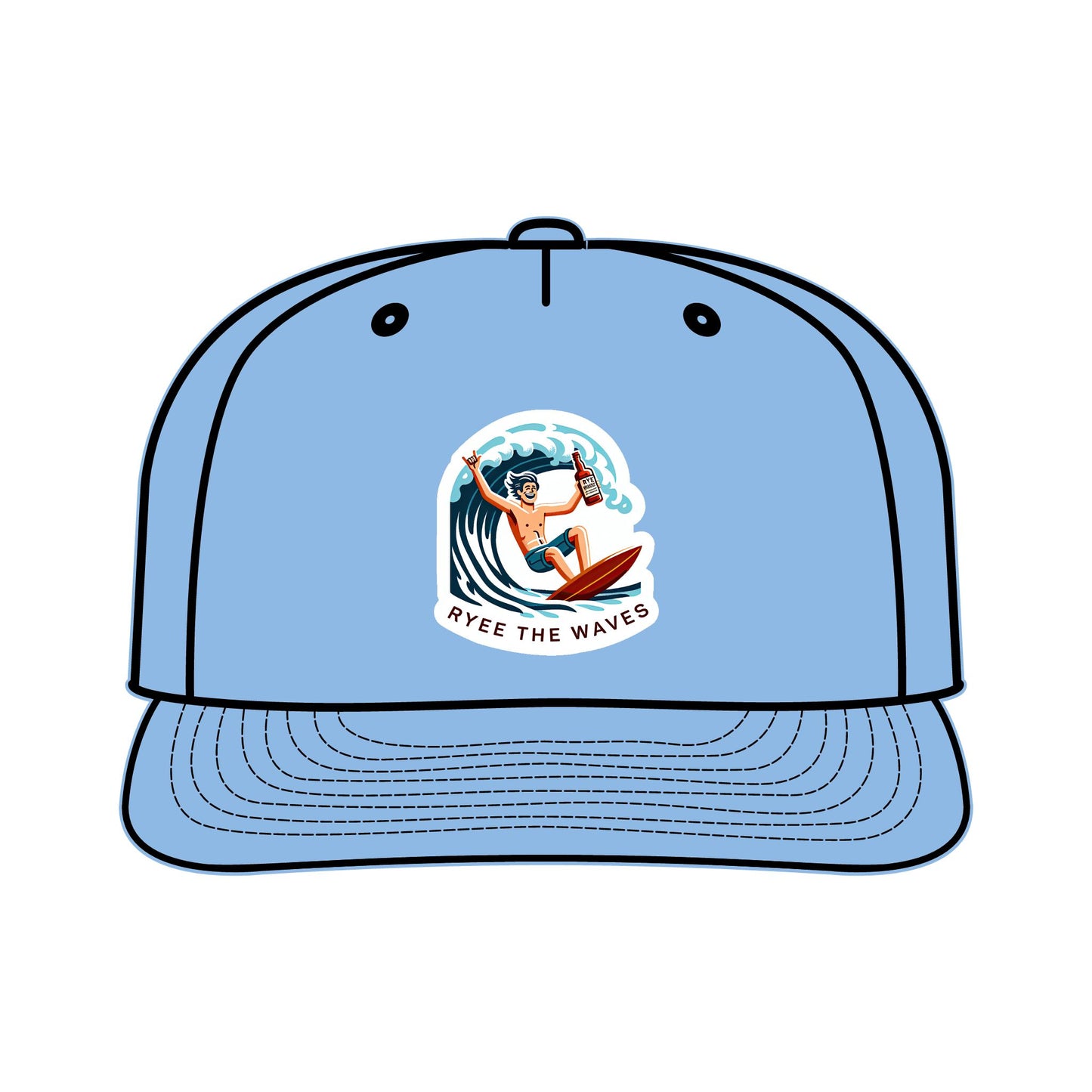 “Rye The Waves” Whiskey Surf Cap Model 3