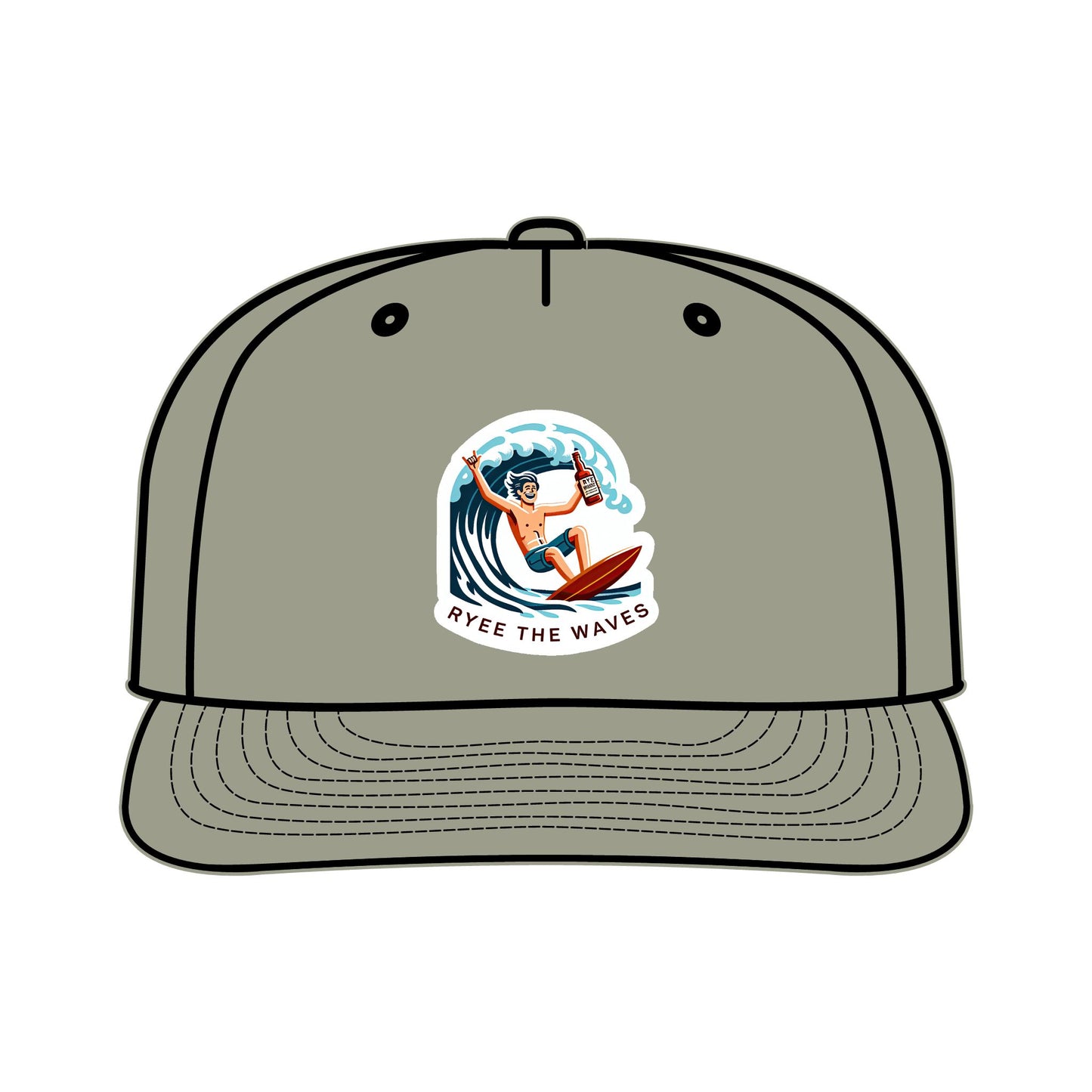“Rye The Waves” Whiskey Surf Cap Model 3