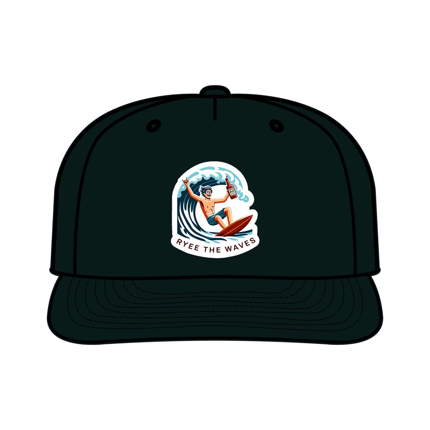 “Rye The Waves” Whiskey Surf Cap Model 3